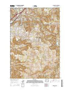 Oregon City Oregon Current topographic map, 1:24000 scale, 7.5 X 7.5 Minute, Year 2014