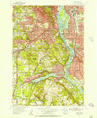 Oswego Oregon Historical topographic map, 1:24000 scale, 7.5 X 7.5 Minute, Year 1954