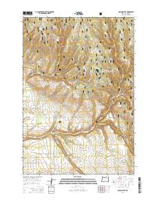 Owens Butte Oregon Current topographic map, 1:24000 scale, 7.5 X 7.5 Minute, Year 2014