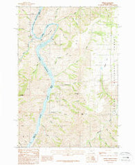 Oxbow Oregon Historical topographic map, 1:24000 scale, 7.5 X 7.5 Minute, Year 1987