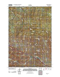 Oxman Oregon Historical topographic map, 1:24000 scale, 7.5 X 7.5 Minute, Year 2011