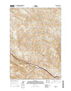 Oxman Oregon Current topographic map, 1:24000 scale, 7.5 X 7.5 Minute, Year 2014