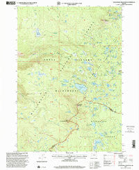 Packsaddle Mountain Oregon Historical topographic map, 1:24000 scale, 7.5 X 7.5 Minute, Year 1997