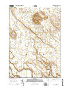 Palomino Buttes Oregon Current topographic map, 1:24000 scale, 7.5 X 7.5 Minute, Year 2014