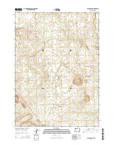 Palomino Lake Oregon Current topographic map, 1:24000 scale, 7.5 X 7.5 Minute, Year 2014