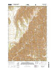 Paradise Oregon Current topographic map, 1:24000 scale, 7.5 X 7.5 Minute, Year 2014