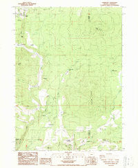 Parker Mtn Oregon Historical topographic map, 1:24000 scale, 7.5 X 7.5 Minute, Year 1988