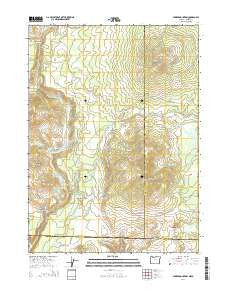 Parker Mountain Oregon Current topographic map, 1:24000 scale, 7.5 X 7.5 Minute, Year 2014