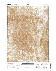 Parsnip Peak Oregon Current topographic map, 1:24000 scale, 7.5 X 7.5 Minute, Year 2014