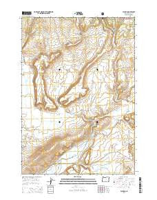 Paulina Oregon Current topographic map, 1:24000 scale, 7.5 X 7.5 Minute, Year 2014