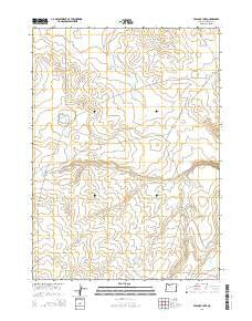 Peacock Lake Oregon Current topographic map, 1:24000 scale, 7.5 X 7.5 Minute, Year 2014