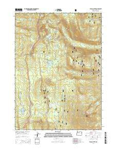 Pelican Butte Oregon Current topographic map, 1:24000 scale, 7.5 X 7.5 Minute, Year 2014