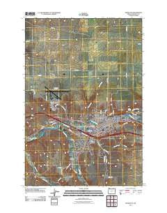 Pendleton Oregon Historical topographic map, 1:24000 scale, 7.5 X 7.5 Minute, Year 2011