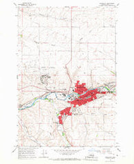 Pendleton Oregon Historical topographic map, 1:24000 scale, 7.5 X 7.5 Minute, Year 1966