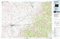 Pendleton Oregon Historical topographic map, 1:100000 scale, 30 X 60 Minute, Year 1983