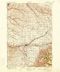 Pendleton Oregon Historical topographic map, 1:125000 scale, 30 X 30 Minute, Year 1935