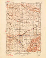 Pendleton Oregon Historical topographic map, 1:125000 scale, 30 X 30 Minute, Year 1935
