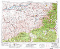 Pendleton Oregon Historical topographic map, 1:250000 scale, 1 X 2 Degree, Year 1953