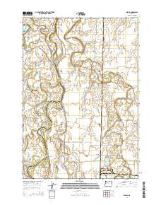 Peoria Oregon Current topographic map, 1:24000 scale, 7.5 X 7.5 Minute, Year 2014