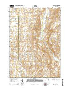 Petes Mountain Oregon Current topographic map, 1:24000 scale, 7.5 X 7.5 Minute, Year 2014