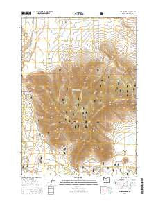Pine Mountain Oregon Current topographic map, 1:24000 scale, 7.5 X 7.5 Minute, Year 2014