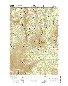 Pinhead Buttes Oregon Current topographic map, 1:24000 scale, 7.5 X 7.5 Minute, Year 2014