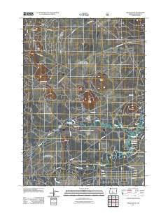 Pistol Butte Oregon Historical topographic map, 1:24000 scale, 7.5 X 7.5 Minute, Year 2011