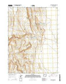 Piute Reservoir Oregon Current topographic map, 1:24000 scale, 7.5 X 7.5 Minute, Year 2014