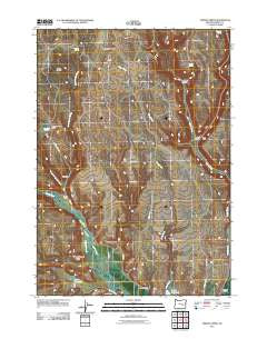Poison Creek Oregon Historical topographic map, 1:24000 scale, 7.5 X 7.5 Minute, Year 2011