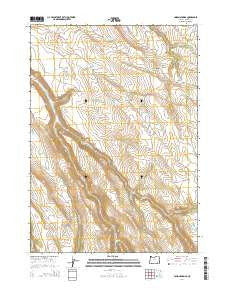 Poison Springs Oregon Current topographic map, 1:24000 scale, 7.5 X 7.5 Minute, Year 2014