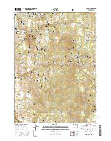 Pole Butte Oregon Current topographic map, 1:24000 scale, 7.5 X 7.5 Minute, Year 2014