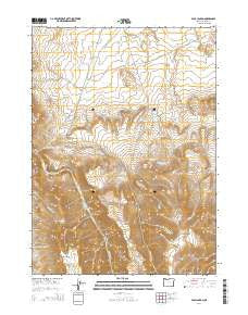 Pole Canyon Oregon Current topographic map, 1:24000 scale, 7.5 X 7.5 Minute, Year 2014