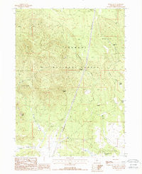 Ponina Butte Oregon Historical topographic map, 1:24000 scale, 7.5 X 7.5 Minute, Year 1988