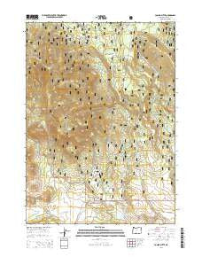 Ponina Butte Oregon Current topographic map, 1:24000 scale, 7.5 X 7.5 Minute, Year 2014