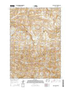 Porcupine Butte Oregon Current topographic map, 1:24000 scale, 7.5 X 7.5 Minute, Year 2014