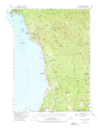 Port Orford Oregon Historical topographic map, 1:62500 scale, 15 X 15 Minute, Year 1954