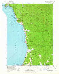 Port Orford Oregon Historical topographic map, 1:62500 scale, 15 X 15 Minute, Year 1954