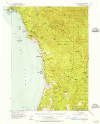 Port Orford Oregon Historical topographic map, 1:62500 scale, 15 X 15 Minute, Year 1954