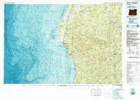 Port Orford Oregon Historical topographic map, 1:100000 scale, 30 X 60 Minute, Year 1992