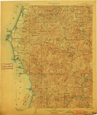 Port Orford Oregon Historical topographic map, 1:125000 scale, 30 X 30 Minute, Year 1903