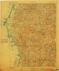Port Orford Oregon Historical topographic map, 1:125000 scale, 30 X 30 Minute, Year 1903