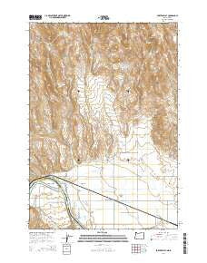 Porters Flat Oregon Current topographic map, 1:24000 scale, 7.5 X 7.5 Minute, Year 2014