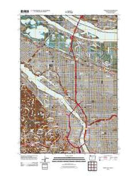 Portland Oregon Historical topographic map, 1:24000 scale, 7.5 X 7.5 Minute, Year 2011