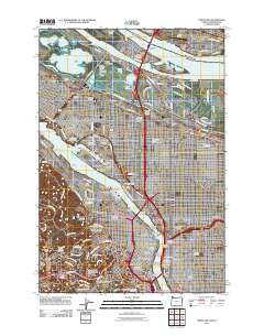 Portland Oregon Historical topographic map, 1:24000 scale, 7.5 X 7.5 Minute, Year 2011