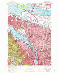 Portland Oregon Historical topographic map, 1:24000 scale, 7.5 X 7.5 Minute, Year 1961
