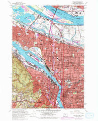 Portland Oregon Historical topographic map, 1:24000 scale, 7.5 X 7.5 Minute, Year 1961