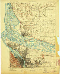 Portland Oregon Historical topographic map, 1:62500 scale, 15 X 15 Minute, Year 1905