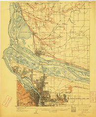 Portland Oregon Historical topographic map, 1:62500 scale, 15 X 15 Minute, Year 1905
