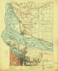 Portland Oregon Historical topographic map, 1:62500 scale, 15 X 15 Minute, Year 1905