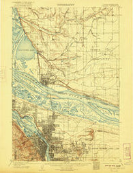 Portland Oregon Historical topographic map, 1:62500 scale, 15 X 15 Minute, Year 1905